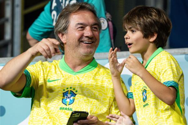 Famous businessman Joesley Batista watching the Olympic handball game between Franca and Brazil at Paris 2024