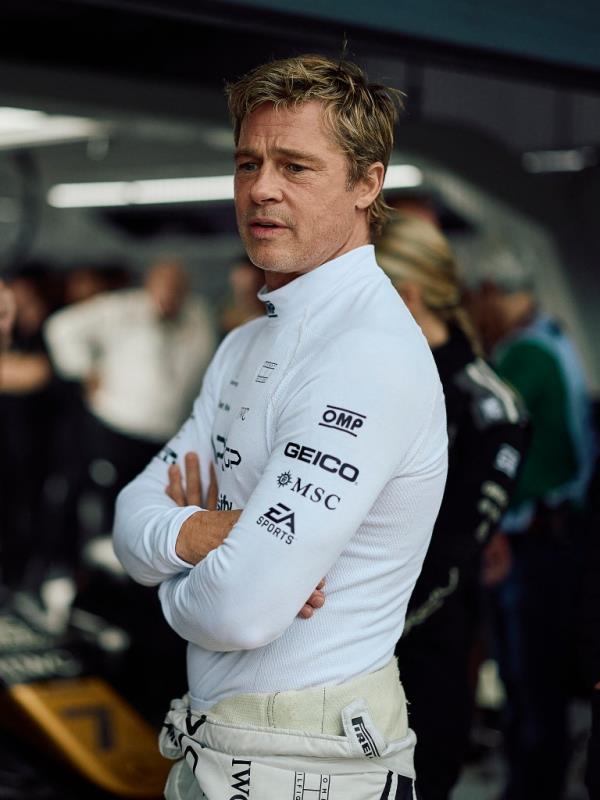 Brad Pitt, acting in an upcoming Formula One-ba<em></em>sed movie, follows the second practice session ahead of the Formula One British Grand Prix at the Silverstone motor racing circuit in Silverstone, central England, on July 5, 2024. 