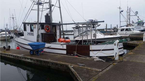 The 43-foot Evening left Westport, Washington, on Oct. 12 with two people on board, according to the Coast Guard.