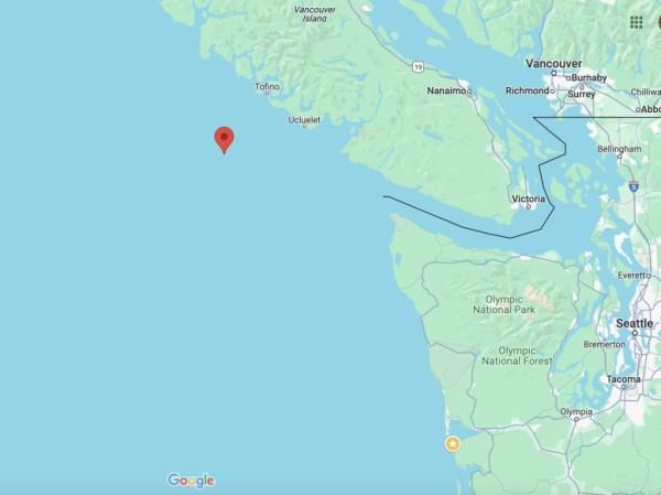The life raft was found floating a<em></em>bout 70 miles northwest of Cape Flattery, Washington and west of Vancouver Island. 