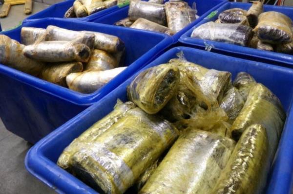 A total of 349 suspicious packages were discovered inside the barrels of jalape?o paste. 