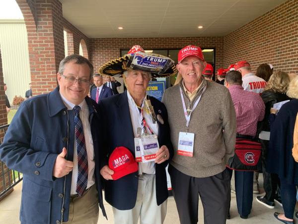 James Yates (center) and Steve Davis (right) said Nikki Haley has no role in the GOP going forward. 