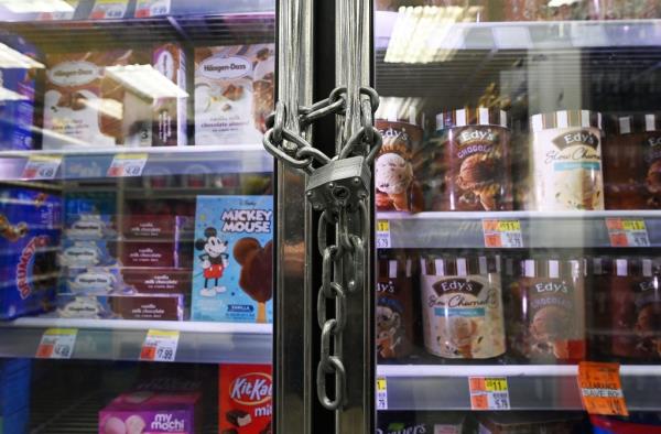 The surge in organized shoplifting now means basic items are locked up — causing their sales to often plummet by 20 percent or more.