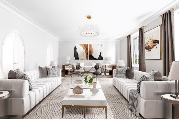 Interior of a living room. 