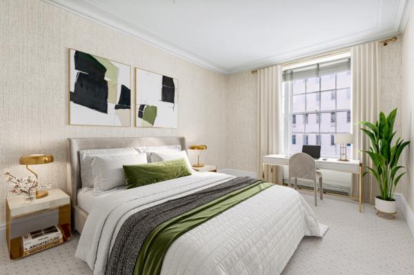Interior of a bedroom. 