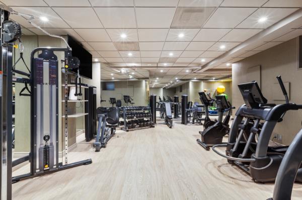 Interior of the building's gym area. 