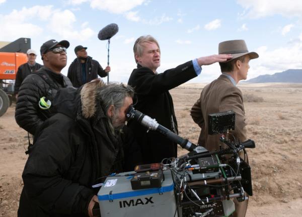 Christopher Nolan with Cillian Murphy on the set of 