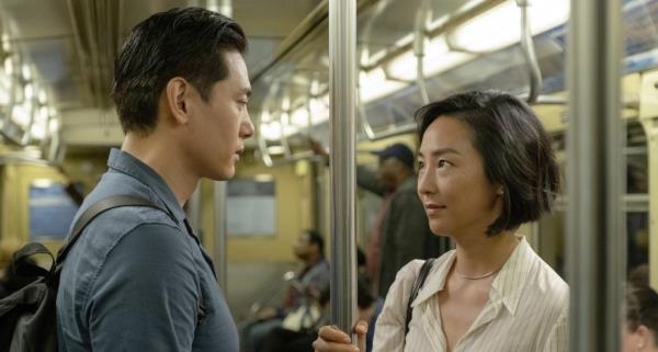 Teo Yoo and Greta Lee in 