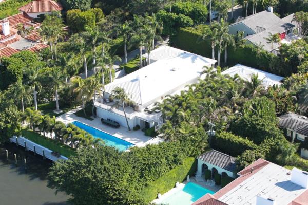 Aerial views of Jeffrey Epstein's Palm Beach Home