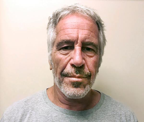 Jeffrey Epstein in mugshot shortly before his suicide.