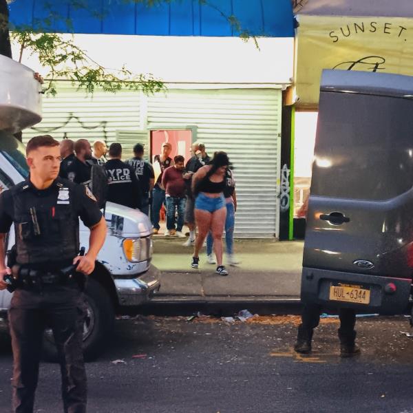 The NYPD Human Trafficking Squad making a bust at a brothel in Queens.