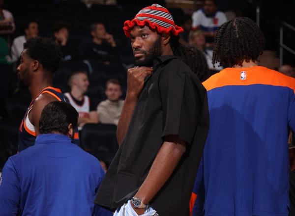 Precious Achiuwa looks on during a Knicks-Cavaliers game last month.