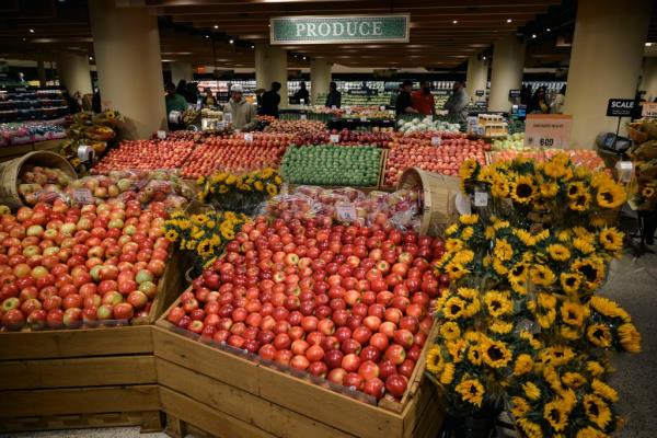 Wegmans operates many locations down the east coast, which are accented with colorful produce sections.
