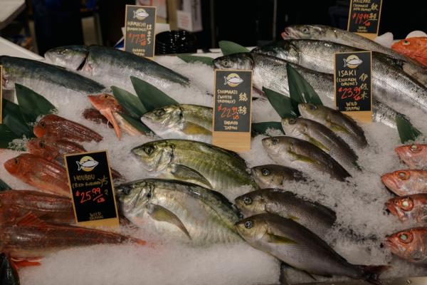 The Astor Place location also includes a Japanese fish market, with seafood flown in from Japan.