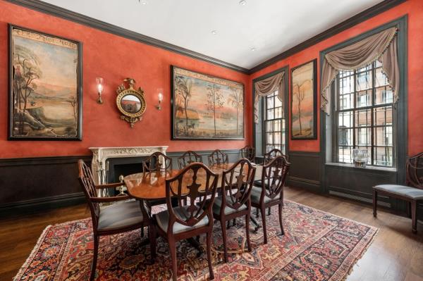 A dining area inside 239 E. 61st St.