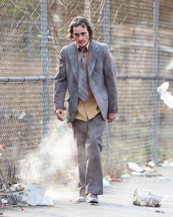 Joaquin Phoenix is seen on the set of 'Joker: Folie a Deux' on March 29, 2023 in New York City.