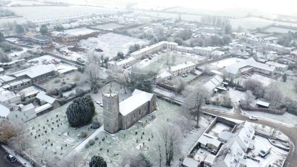 St Nicolas Church in Dunlavin, Co Wicklow during a previous cold snap. Photo: PA