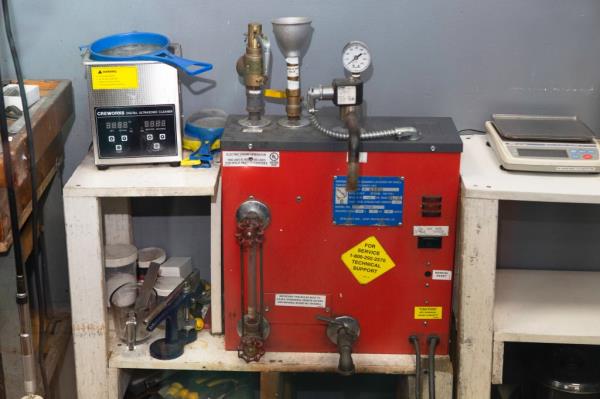 Bullet hole seen in red steam generator