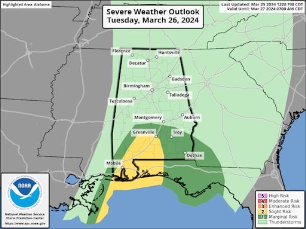 Tuesday severe weather update