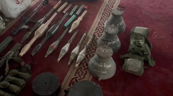 IDF released photos photos Monday, Nov. 20, 2023, showing soldiers from the 188th Brigade uncovering an alleged weapons laboratory under a mosque in the Zaytun area of Gaza