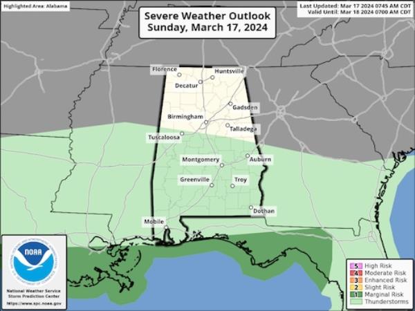 Sunday severe outlook