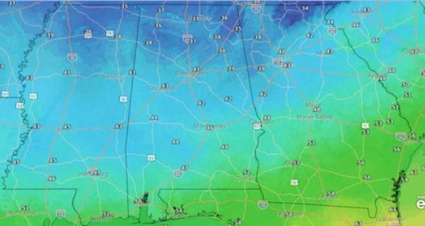 Mo<em></em>nday morning lows